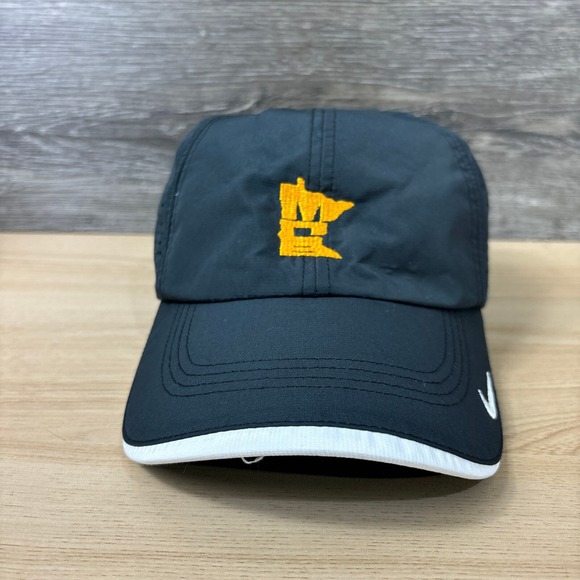 Nike Other - Nike Hat Cap Strap Back Gray Performance Swoosh Logo Minnesota MCB Adjustable